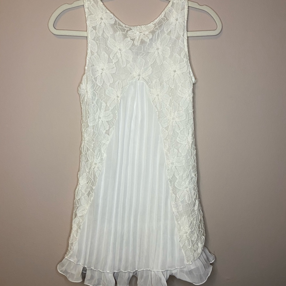 White flowy dress